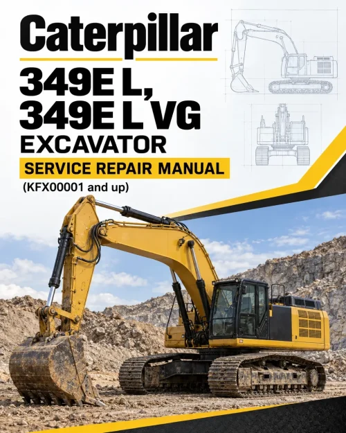 Caterpillar CAT 349E L, 349E L VG Excavator Service Repair Manual (KFX00001 and up)