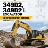 Caterpillar CAT 349D2, 349D2 L Excavator Service Repair Manual (GAX00001 and up)