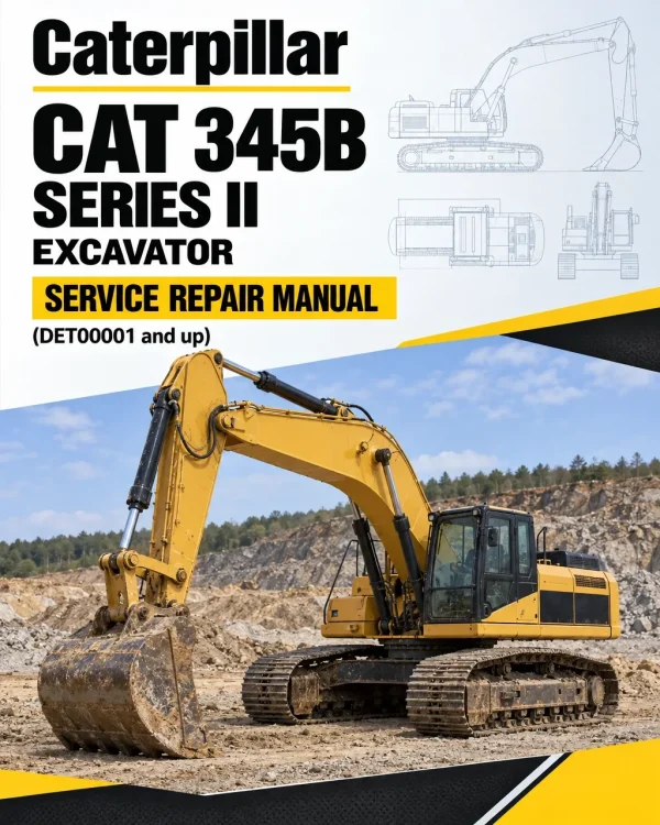Caterpillar CAT 345B SERIES II Excavator Service Repair Manual (DET00001 and up)