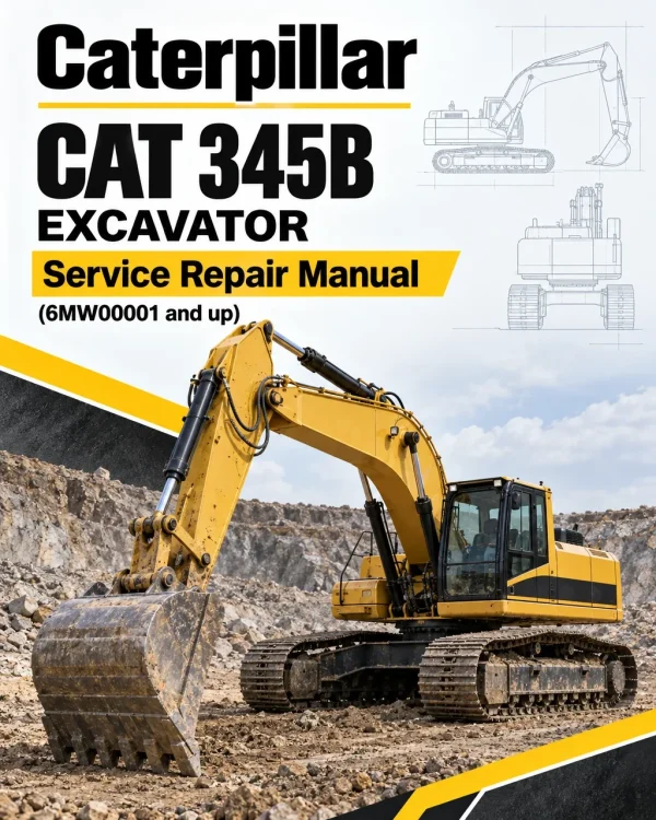 Caterpillar CAT 345B Excavator Service Repair Manual (6MW00001 and up)