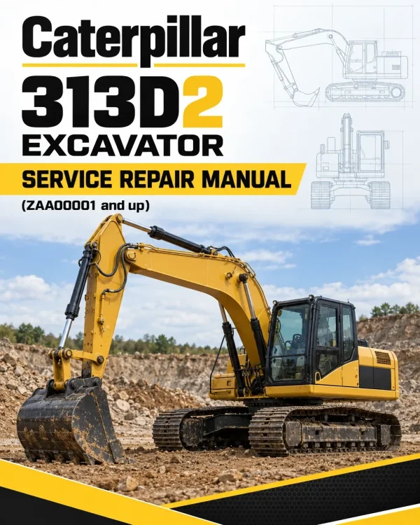 Caterpillar CAT 313D2 Excavator Service Repair Manual (ZAA00001 and up) Caterpillar CAT 313D2 Excavator Service Repair Manual (ZAA00001 and up)