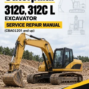 Caterpillar CAT 312C, 312C L Excavator Service Repair Manual (CBA01201 and up)