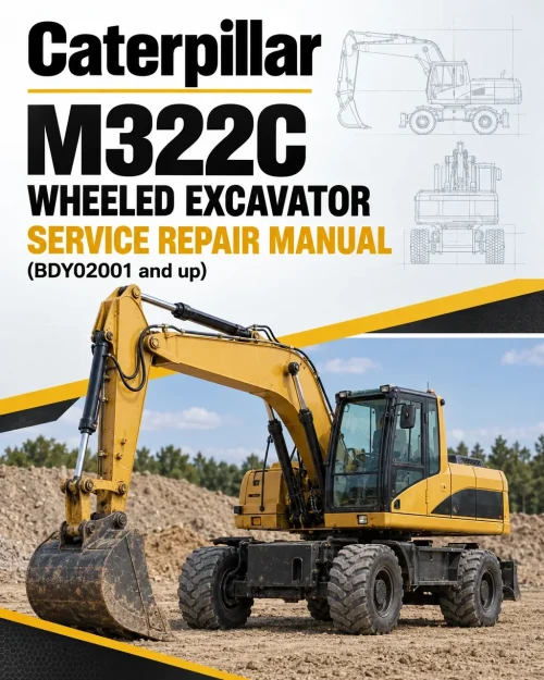 Caterpillar CAT M322C Wheeled Excavator Service Repair Manual (BDY02001 and up)