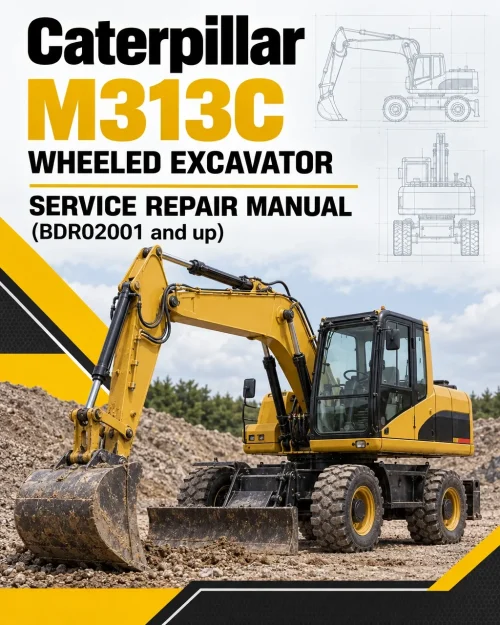 Caterpillar CAT M313C Wheeled Excavator Service Repair Manual (BDR02001 and up)