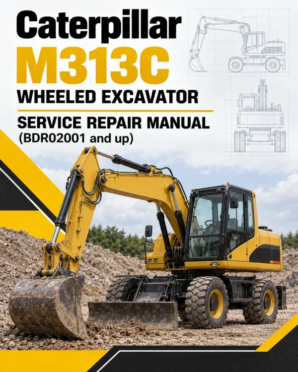 Caterpillar CAT M313C Wheeled Excavator Service Repair Manual (BDR02001 and up) Caterpillar CAT M313C Wheeled Excavator Service Repair Manual (BDR02001 and up)