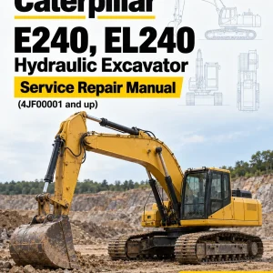 Caterpillar CAT E240, EL240 Hydraulic Excavator Service Repair Manual (4JF00001 and up)