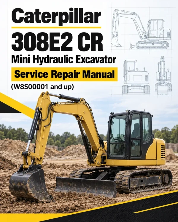 Caterpillar CAT 308E2 CR Mini Hydraulic Excavator Service Repair Manual (W8S00001 and up)