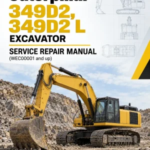 Caterpillar CAT 349D2, 349D2 L Excavator Service Repair Manual (WEC00001 and up)