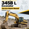 Caterpillar CAT 345B L Excavator Service Repair Manual (8RW00001 and up)