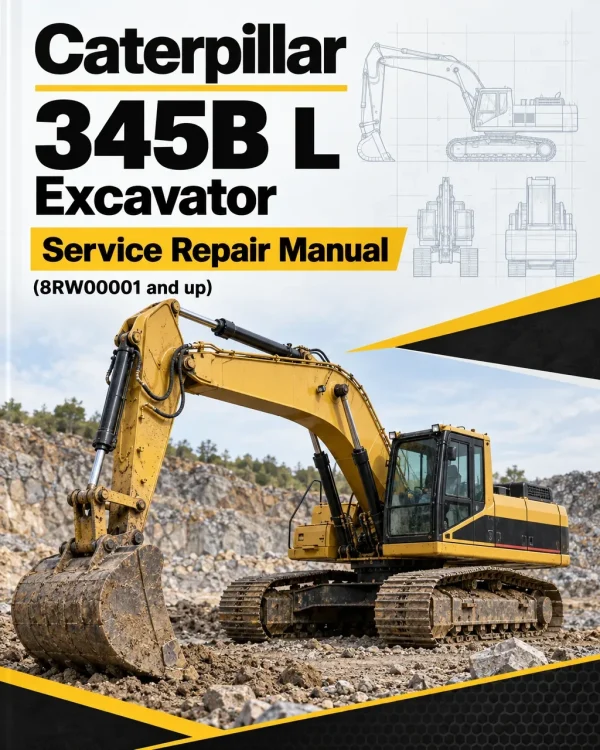 Caterpillar CAT 345B L Excavator Service Repair Manual (8RW00001 and up)