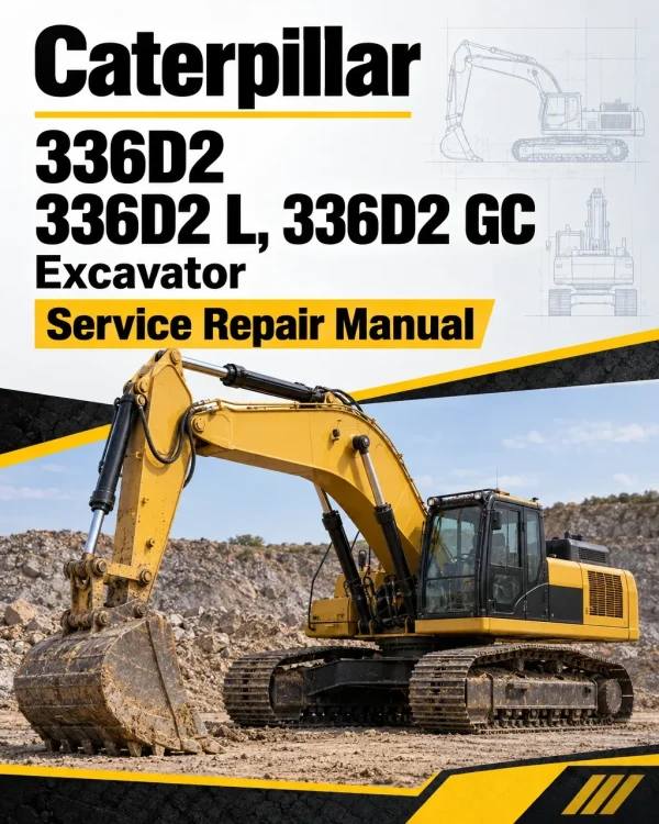 Caterpillar CAT 336D2 336D2 L, 336D2 GC Excavator Service Repair Manual (FAJ00001 and up)