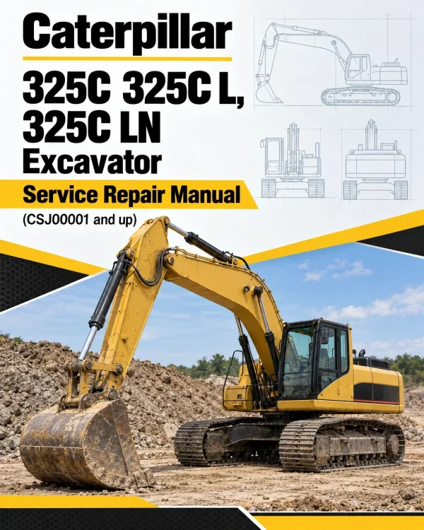 Caterpillar CAT 325C 325C L, 325C LN Excavator Service Repair Manual (CSJ00001 and up)