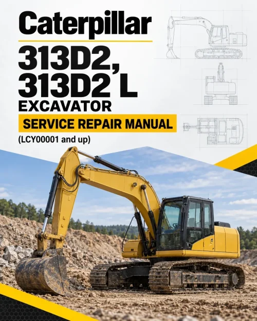 Caterpillar CAT 313D2, 313D2 L Excavator Service Repair Manual (LCY00001 and up)