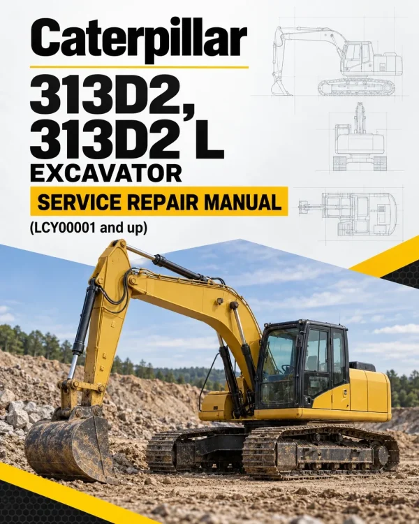 Caterpillar CAT 313D2, 313D2 L Excavator Service Repair Manual (LCY00001 and up)