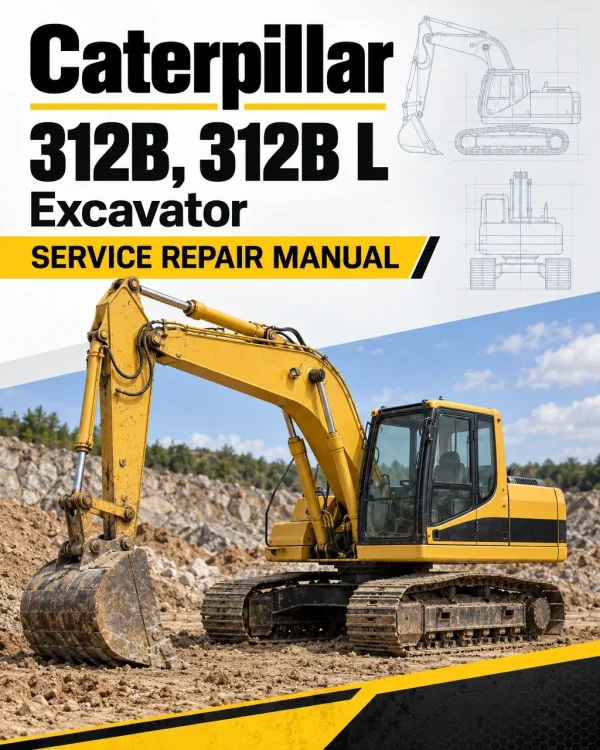 Caterpillar CAT 312B, 312B L Excavator Service Repair Manual (6SW00001 and up)