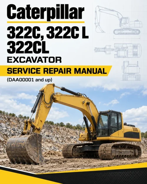 Caterpillar CAT 322C, 322C L 322CL Excavator Service Repair Manual (DAA00001 and up)