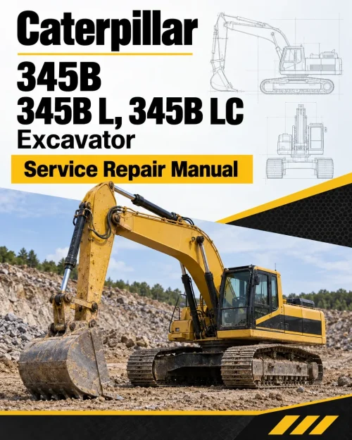 Caterpillar CAT 345B 345B L, 345B LC Excavator Service Repair Manual (2SW00001 and up)