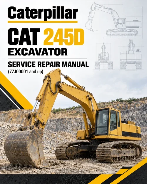 Caterpillar CAT 245D Excavator Service Repair Manual (7ZJ00001 and up)