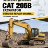 Caterpillar CAT 205B Excavator Service Repair Manual (5ZF00001 and up)