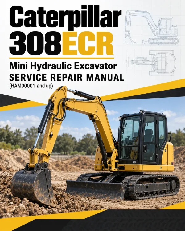 Caterpillar CAT 308ECR Mini Hydraulic Excavator Service Repair Manual (HAM00001 and up)