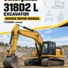 Caterpillar CAT 318D2 L Excavator Service Repair Manual (TZS00001 and up)