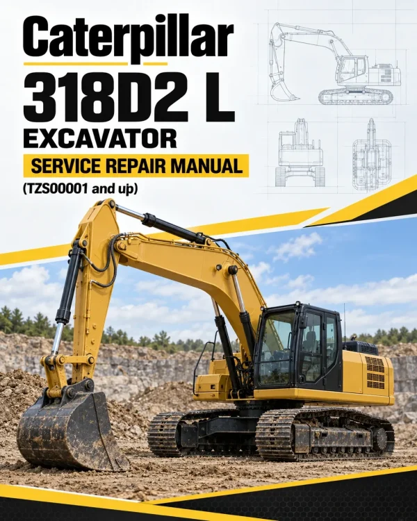 Caterpillar CAT 318D2 L Excavator Service Repair Manual (TZS00001 and up)