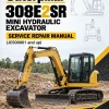 Caterpillar CAT 308E2SR Mini Hydraulic Excavator Service Repair Manual (JC500001 and up)