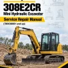 Caterpillar CAT 308E2CR Mini Hydraulic Excavator Service Repair Manual (TMX00001 and up)