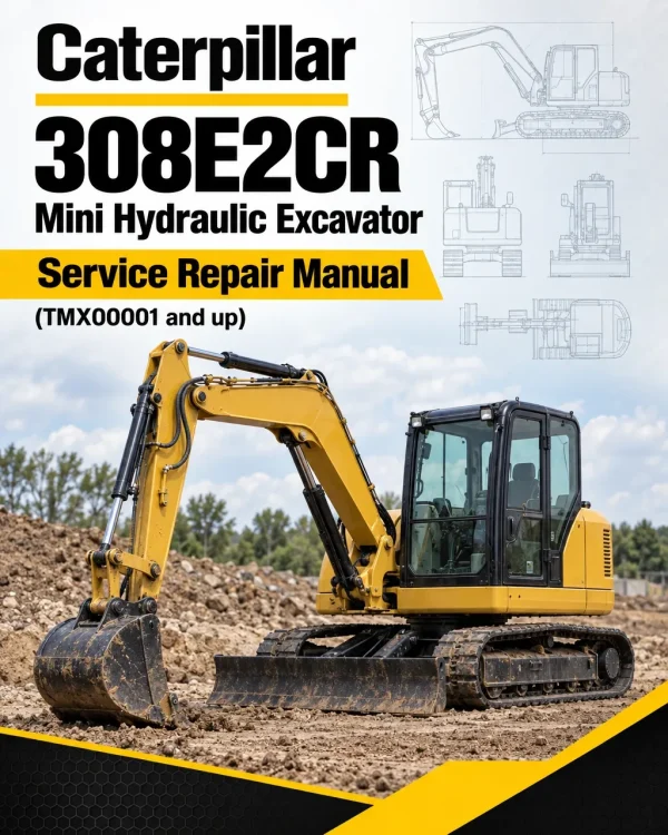 Caterpillar CAT 308E2CR Mini Hydraulic Excavator Service Repair Manual (TMX00001 and up)