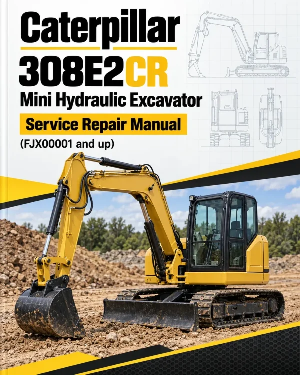 Caterpillar CAT 308E2CR Mini Hydraulic Excavator Service Repair Manual (FJX00001 and up)