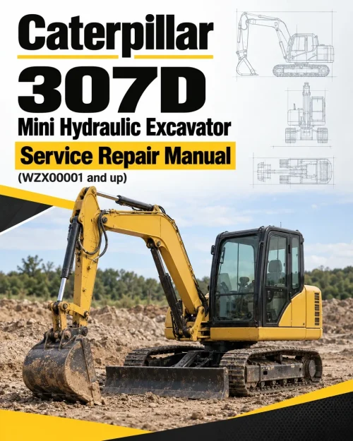 Caterpillar CAT 307D Mini Hydraulic Excavator Service Repair Manual (WZX00001 and up)