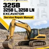 Caterpillar CAT 325B 325B L, 325B LN Excavator Service Repair Manual (6DN00001 and up)