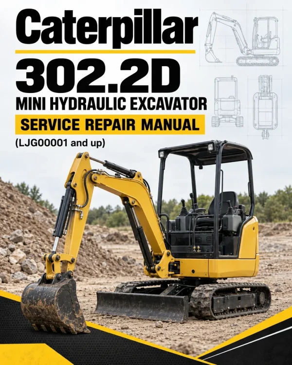 Caterpillar CAT 302.2D Mini Hydraulic Excavator Service Repair Manual (LJG00001 and up)