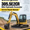 Caterpillar CAT 305.5E2CR Mini Hydraulic Excavator Service Repair Manual (SHW00001 and up)