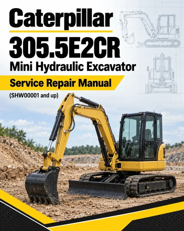Caterpillar CAT 305.5E2CR Mini Hydraulic Excavator Service Repair Manual (SHW00001 and up)