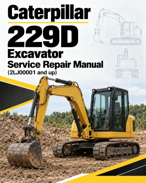 Caterpillar CAT 229D Excavator Service Repair Manual (2LJ00001 and up)