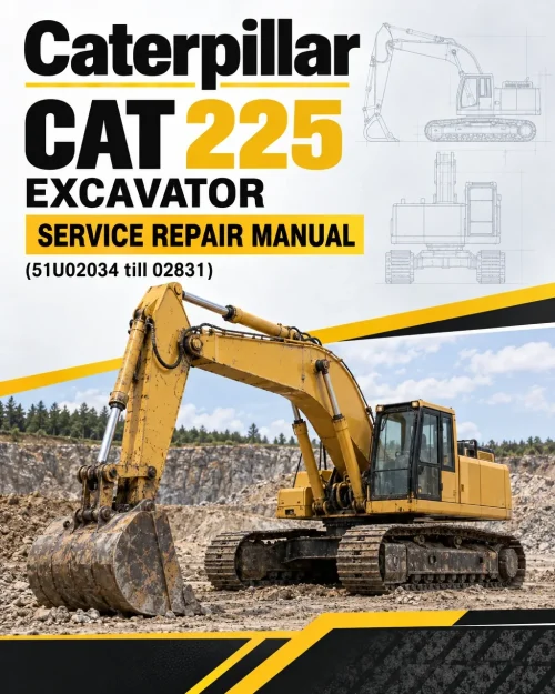Caterpillar CAT 225 Excavator Service Repair Manual (51U02034 till 02831)