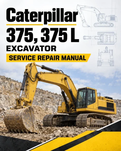 Caterpillar CAT 375, 375 L Excavator Service Repair Manual (1JM00001 and up)