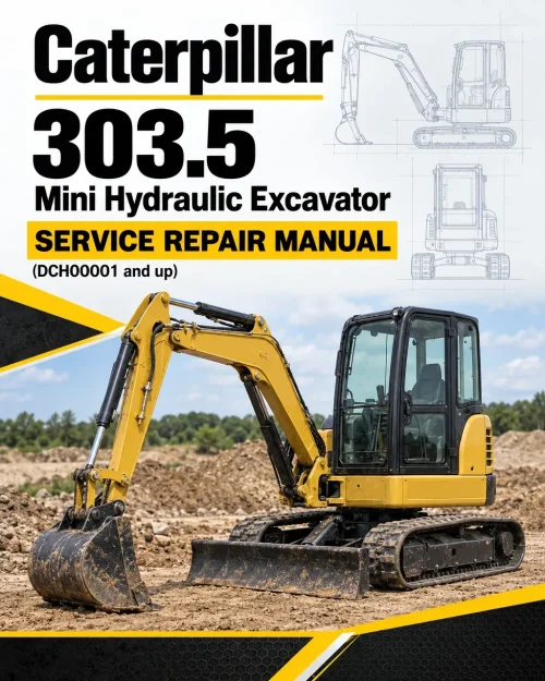 Caterpillar CAT 303.5 Mini Hydraulic Excavator Service Repair Manual (DCH00001 and up)
