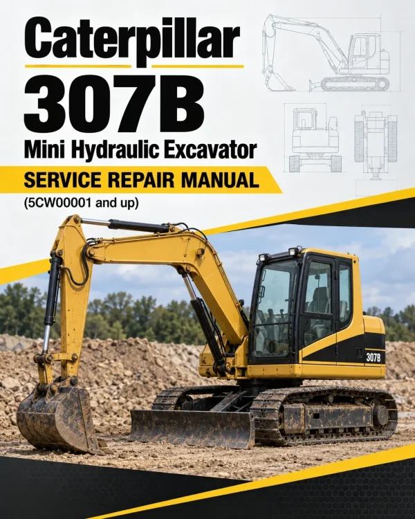Caterpillar CAT 307B Mini Hydraulic Excavator Service Repair Manual (5CW00001 and up)