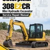 Caterpillar CAT 308E2CR Mini Hydraulic Excavator Service Repair Manual (MC500001 and up)