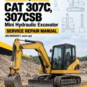 Caterpillar CAT 307C, 307CSB Mini Hydraulic Excavator Service Repair Manual (BCM00001 and up)