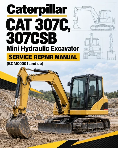 Caterpillar CAT 307C, 307CSB Mini Hydraulic Excavator Service Repair Manual (BCM00001 and up)
