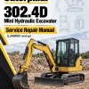 Caterpillar CAT 302.4D Mini Hydraulic Excavator Service Repair Manual (LJN00001 and up)