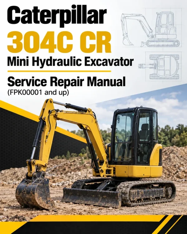 Caterpillar CAT 304C CR Mini Hydraulic Excavator Service Repair Manual (FPK00001 and up)