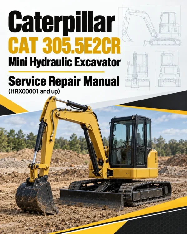 Caterpillar CAT 305.5E2CR Mini Hydraulic Excavator Service Repair Manual (HRX00001 and up)