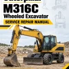 Caterpillar CAT M316C Wheeled Excavator Service Repair Manual (BDX02001 and up)