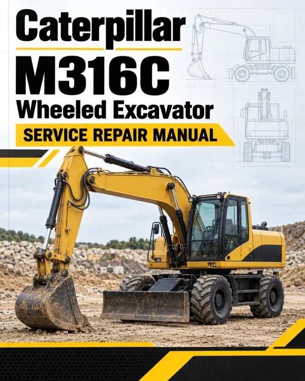 Caterpillar CAT M316C Wheeled Excavator Service Repair Manual (BDX02001 and up)