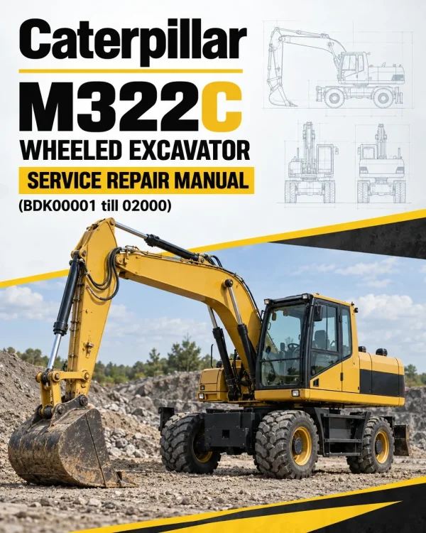 Caterpillar CAT M322C Wheeled Excavator Service Repair Manual (BDK00001 till 02000)