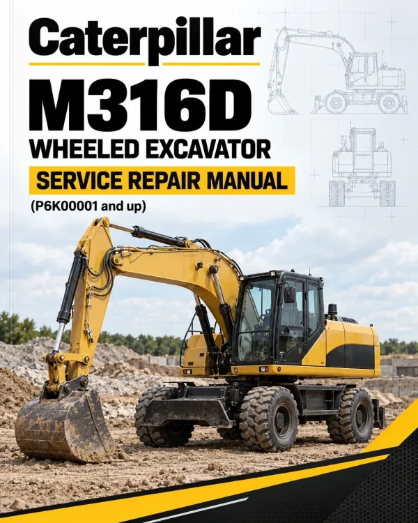 Caterpillar CAT M316D Wheeled Excavator Service Repair Manual (P6K00001 and up)